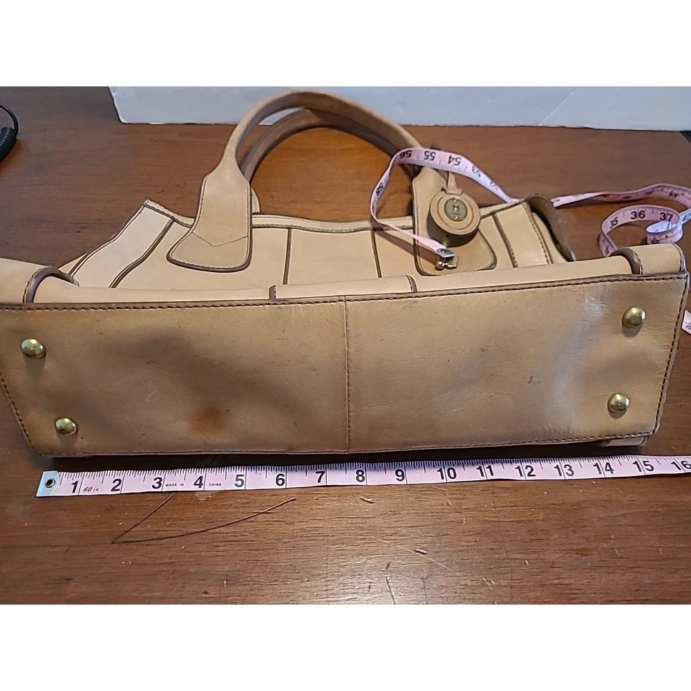 FOSSIL Vintage Reissue Carmel Tan Shoulder Tote Purse Bag Leather